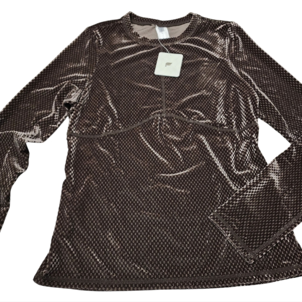 Fabletics Women's Brown Long Sleeve Top Size Med